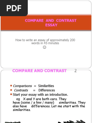 Compare and contrast essay 