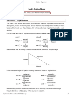 Calculus I - Trig Functions