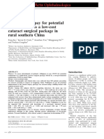 Willingness To Pay For Potential Enhancements To A Low-Cost Cataract Surgical Package in Rural Southern China