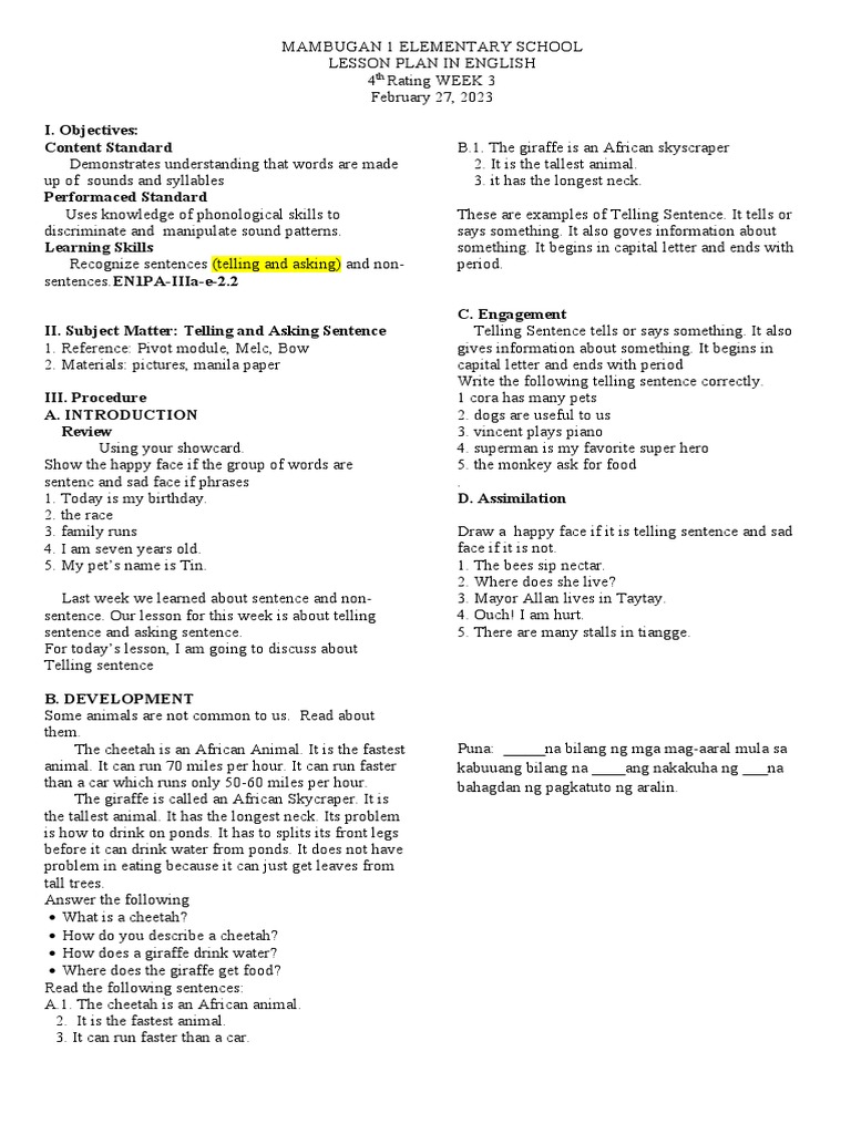 Dlp english q3 w3 pdf english language lesson plan