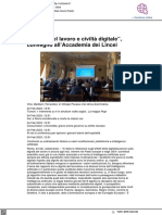 Dignità Del Lavoro e Civiltà Digitale, Un Convegno All'accademia Dei Lincei - Cittadi - It, 24 Febbraio 2023
