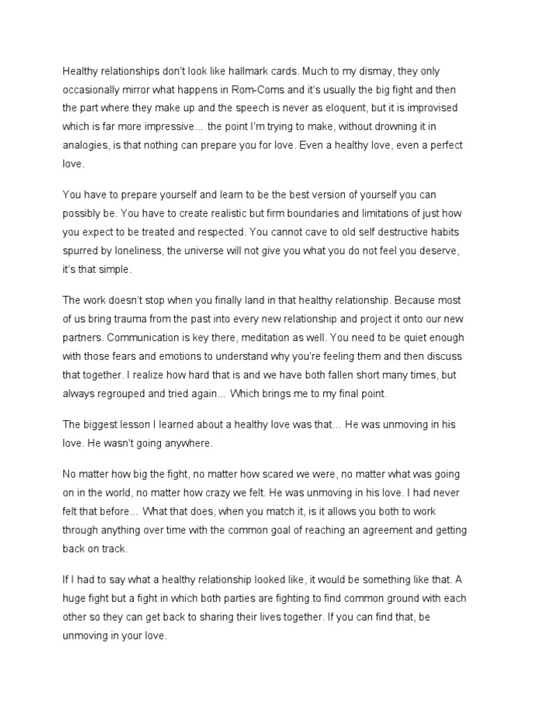 Healthy Relationships | PDF