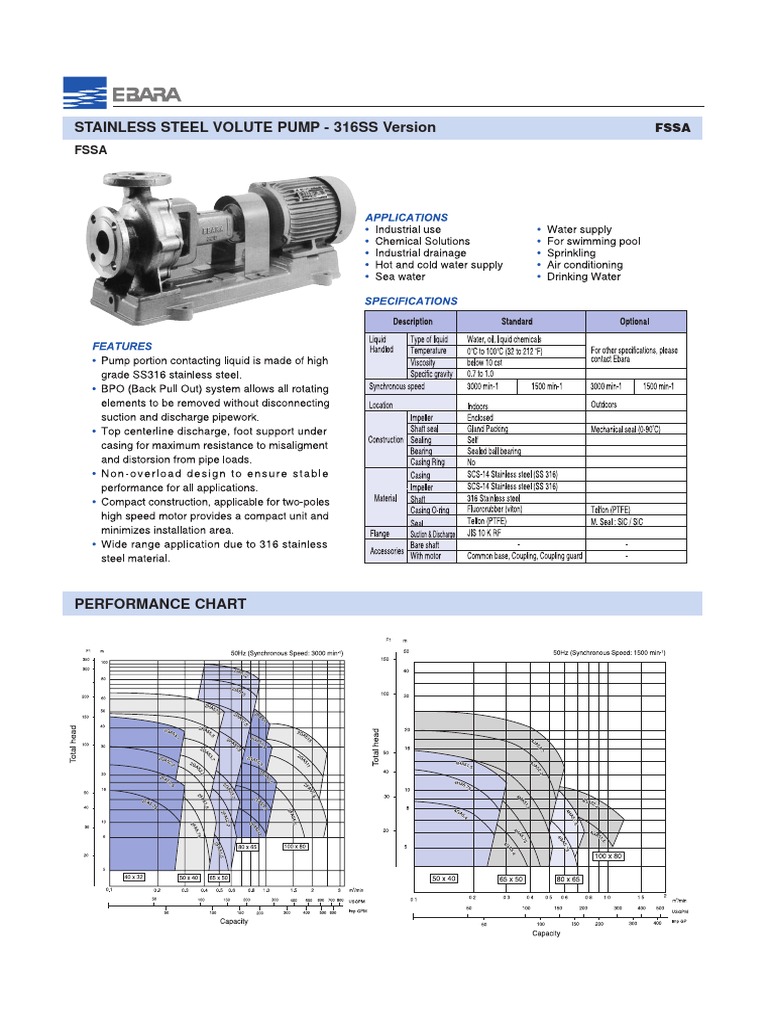 Fssa Pump Ebara PDF