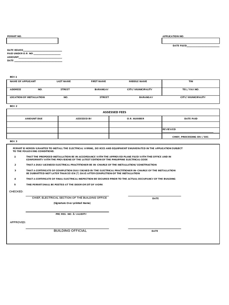 Iloilo City Electrical Permit Guidelines | PDF | Justice | Crime & Violence