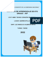 Sesiones de Aprendizaje de 6to Grado - Aip