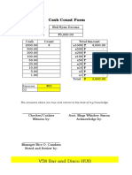 Cash Count Audit Form