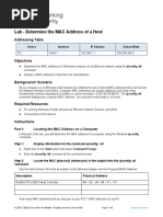 Joshua Jose Castromayor 5.4.5 Lab Determine The MAC Address of A Host Answered