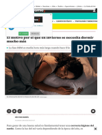 El Motivo Por El Que en Invierno Se Necesita Dormir Mucho Más