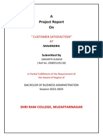 A Project Report Bba