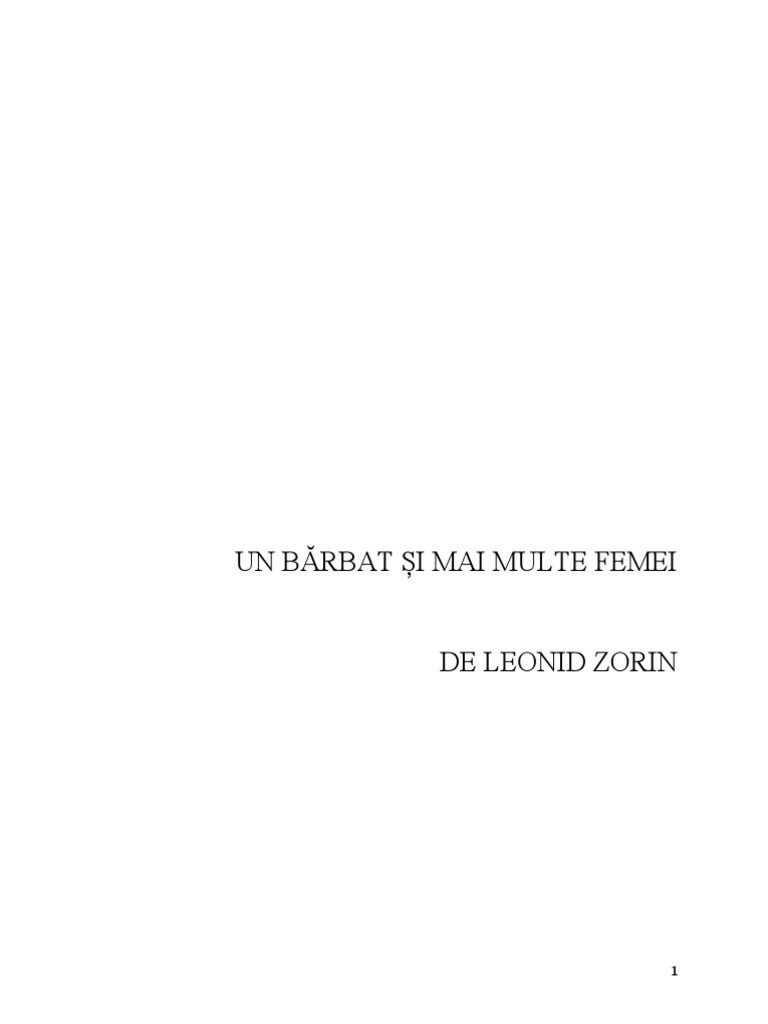 Un Barbat Si Mai Multe Femei | PDF