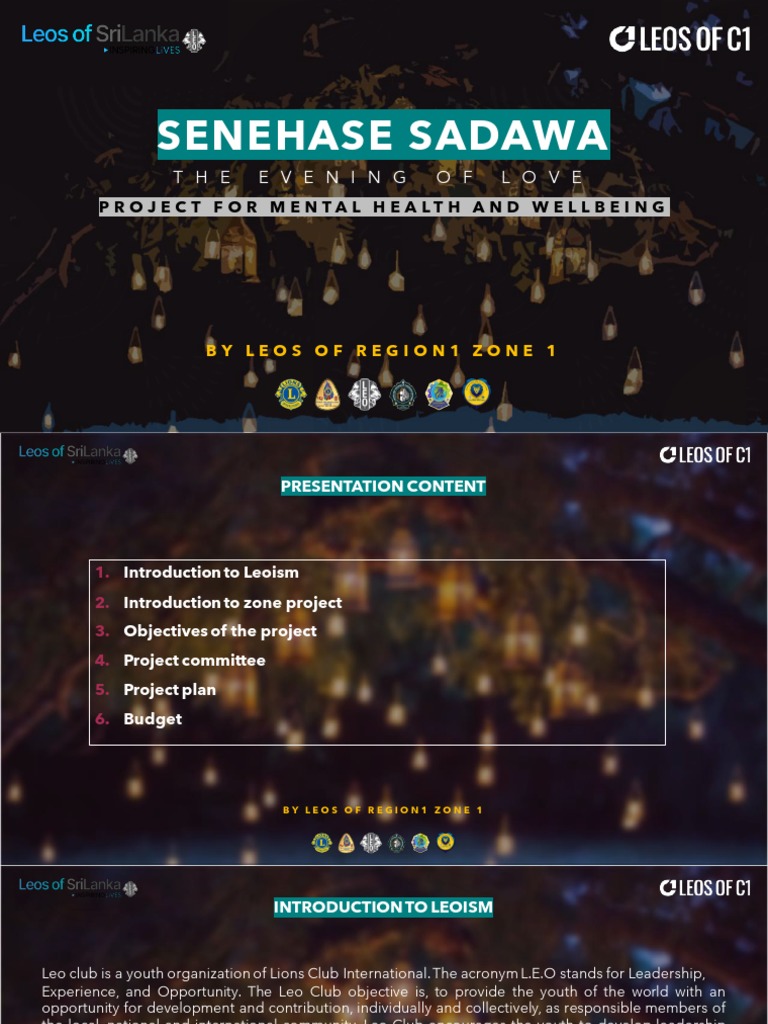 Senehase Sandawa: Leo Club Project | PDF | Public Services | Social ...