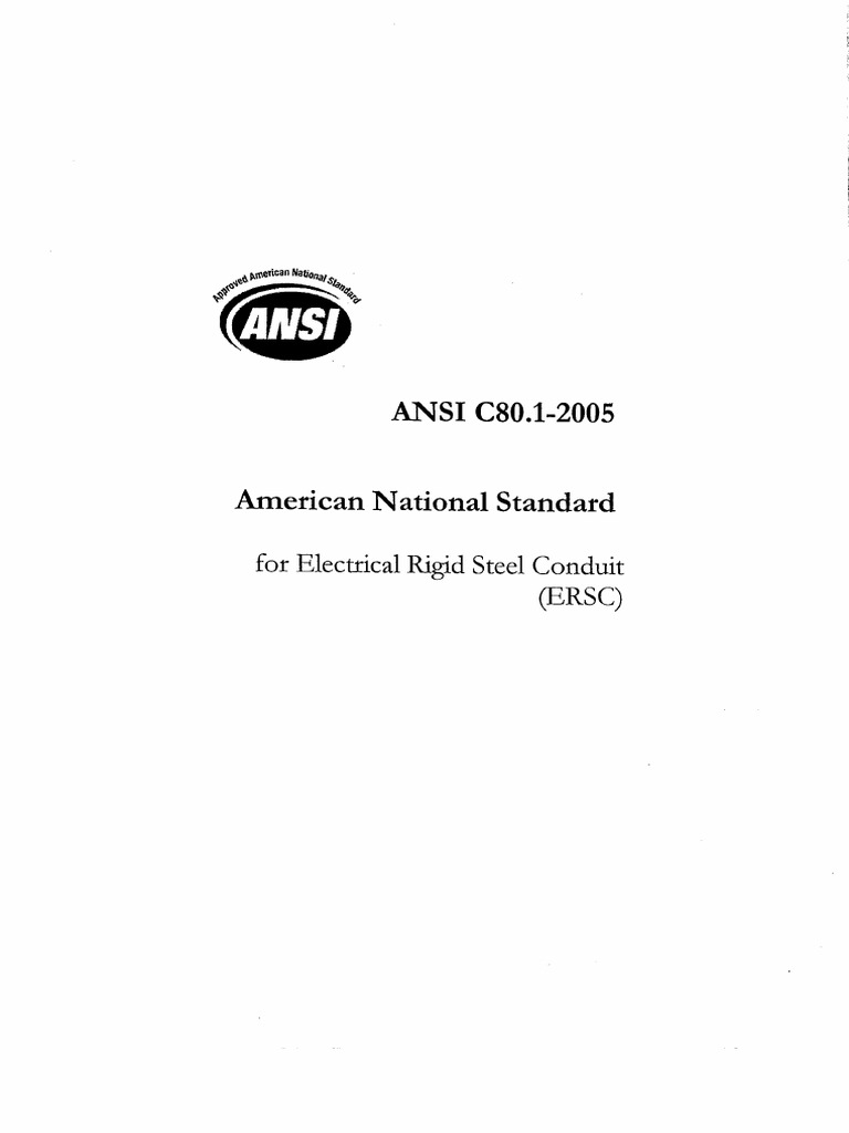 ANSI C80.1-2005 Tuberia Conduit | PDF