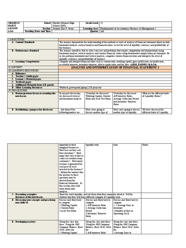 DLL-FABM2-ANALYSIS AND INTERPRETATION OF FINANCIAL ANALYSIS W2 ...