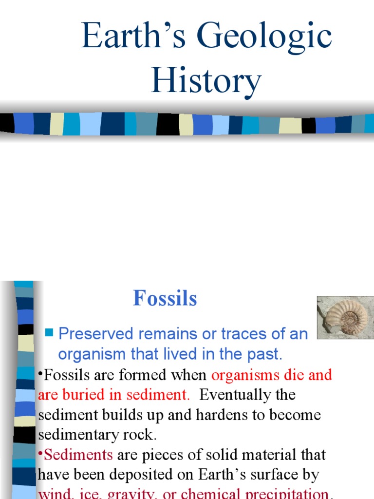 Earth Geologic History PDF Fossil Rock (Geology)
