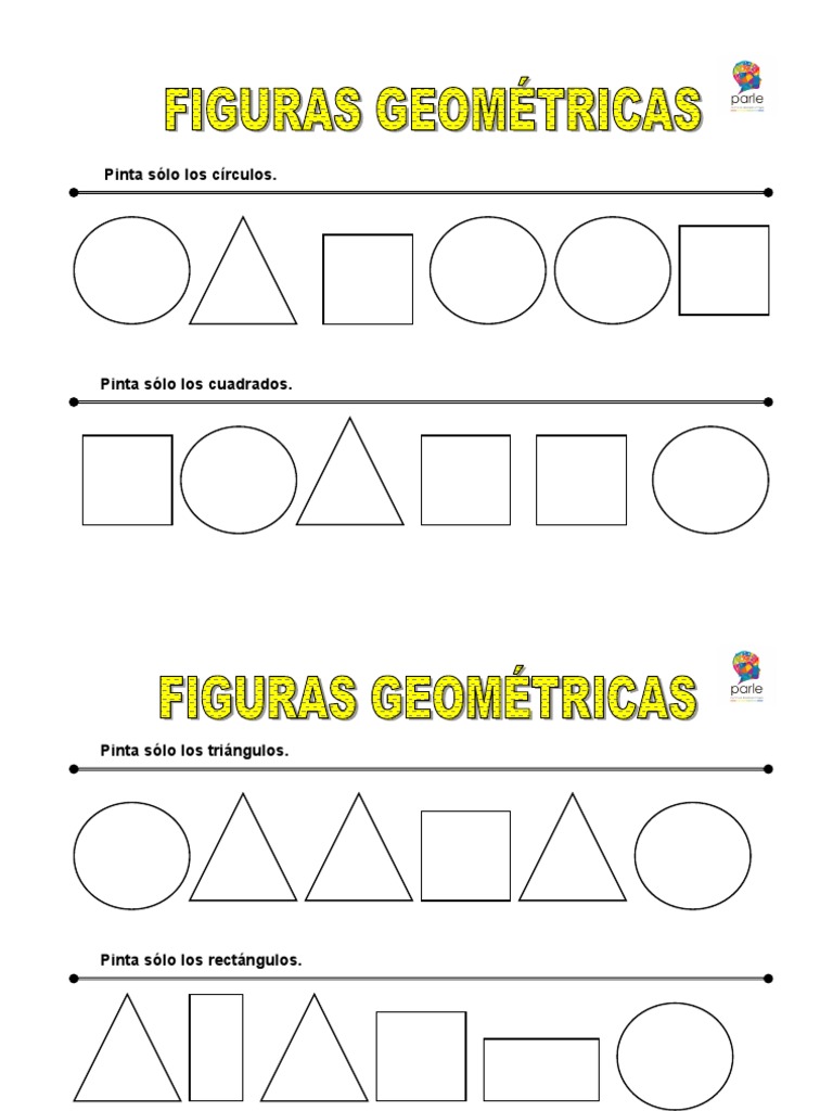 Actividades de Coloreo con Figuras Geométricas | PDF