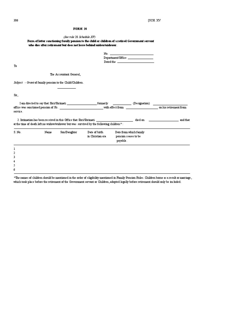form-20-form-of-letter-sanctioning-family-pension-to-the-child-children