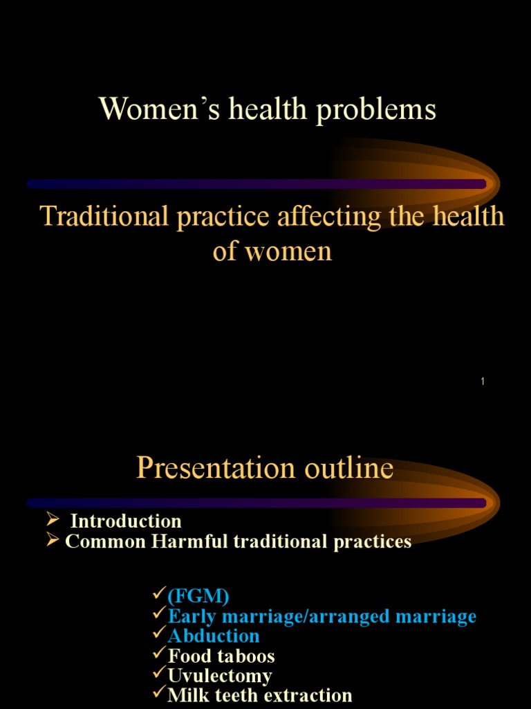 Women's Health Problems PDF Female Genital Mutilation Labia