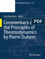 (Boston Studies in The Philosophy of Science 277) Paul Needham (Auth.), Paul Needham (Eds.) - Commentary On The Principles of Thermodynamics by Pierre Duhem-Springer Netherlands (2011)