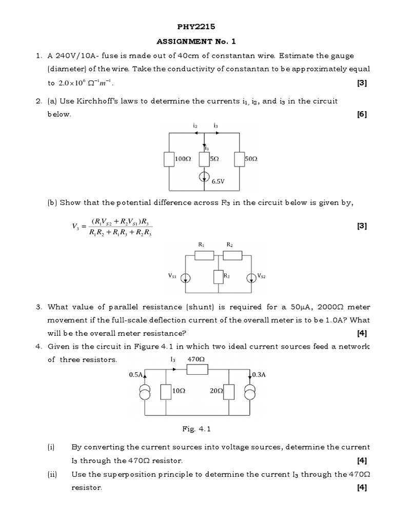 Physics Assignment Problems | PDF