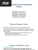 OPERATIONS OF WINDOWS VISTA - Group 23