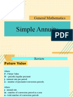 General Mathematics: Simple Annuity