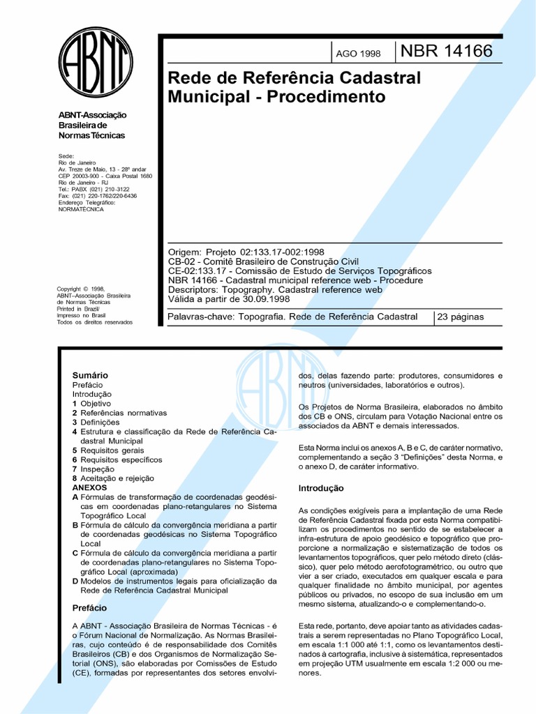NBR 14166 | PDF