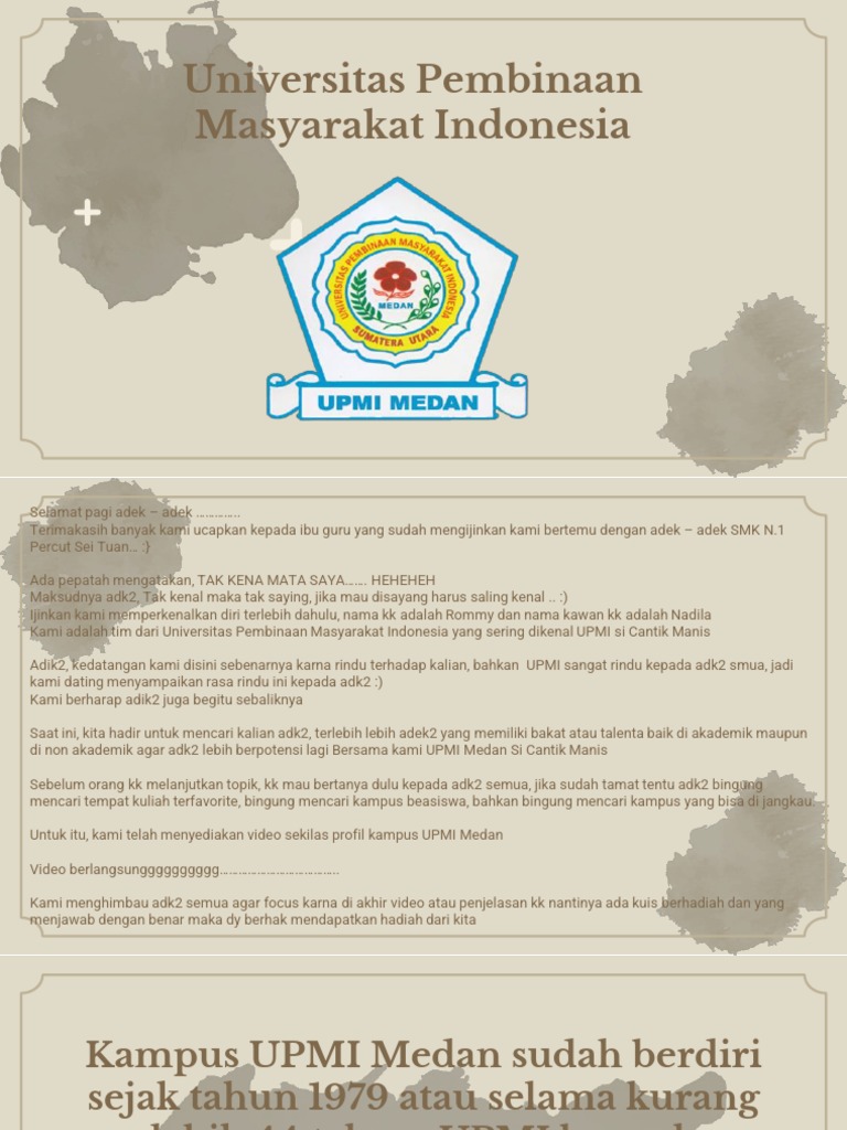 Profil dan Beasiswa UPMI Medan | PDF | Karier & Perkembangan