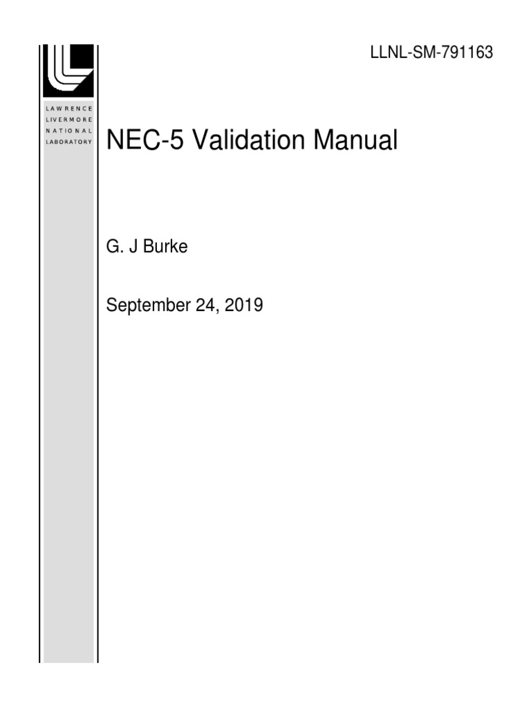 Nec5 Validation Manual 092419 Pdf Transmission Line Antenna Radio