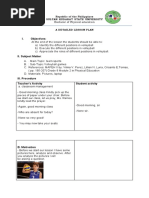 Detailed Lesson Plan in Grade 8 Physical Education