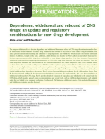 Dependence, Withdrawal and Rebound of CNS