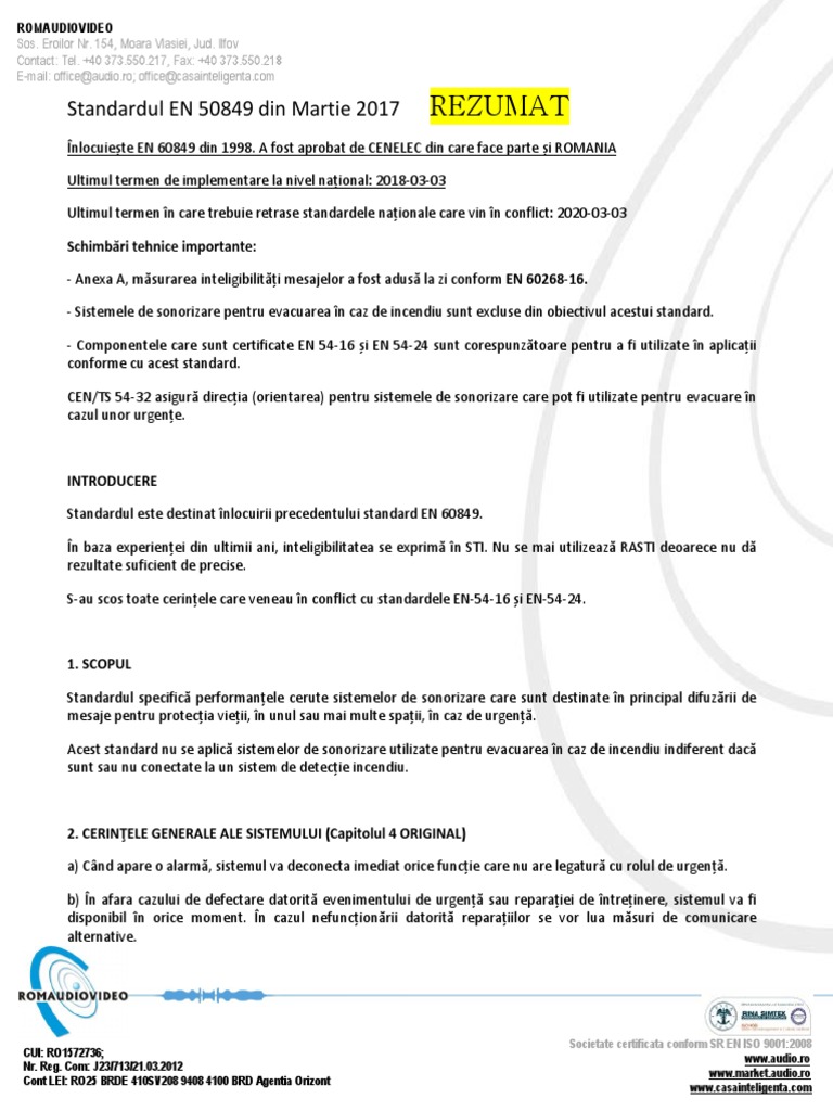 O Ramai Rezumat Rezumat EN-50849 - 17.08.2017 | PDF
