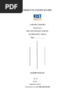 Project On Concept of Limit: A Project Report Submitted To Kist Secondary School Kathmandu, Nepal Date: .