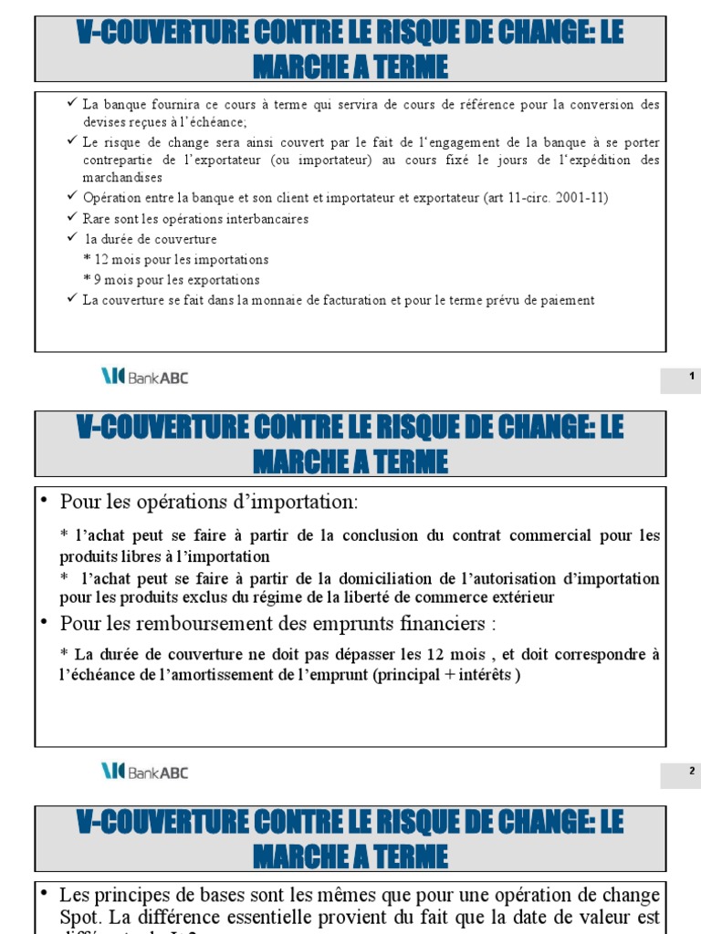 Couverture contre le risque de change | PDF | Taux de change | Prêts