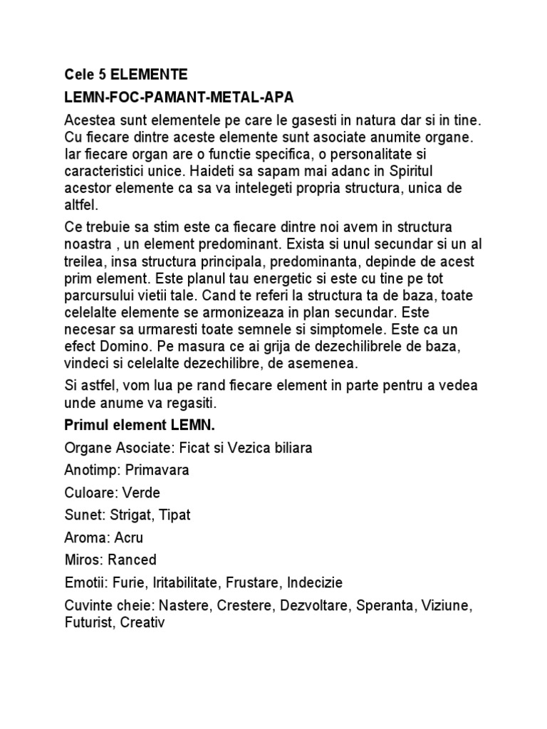 Elemente Ale Destinului | PDF