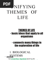 Unifying Themes of Life