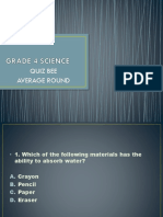 Grade 4 Science Quiz Bee Average Round