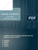 Grade 4 Science Quiz Bee Average Round
