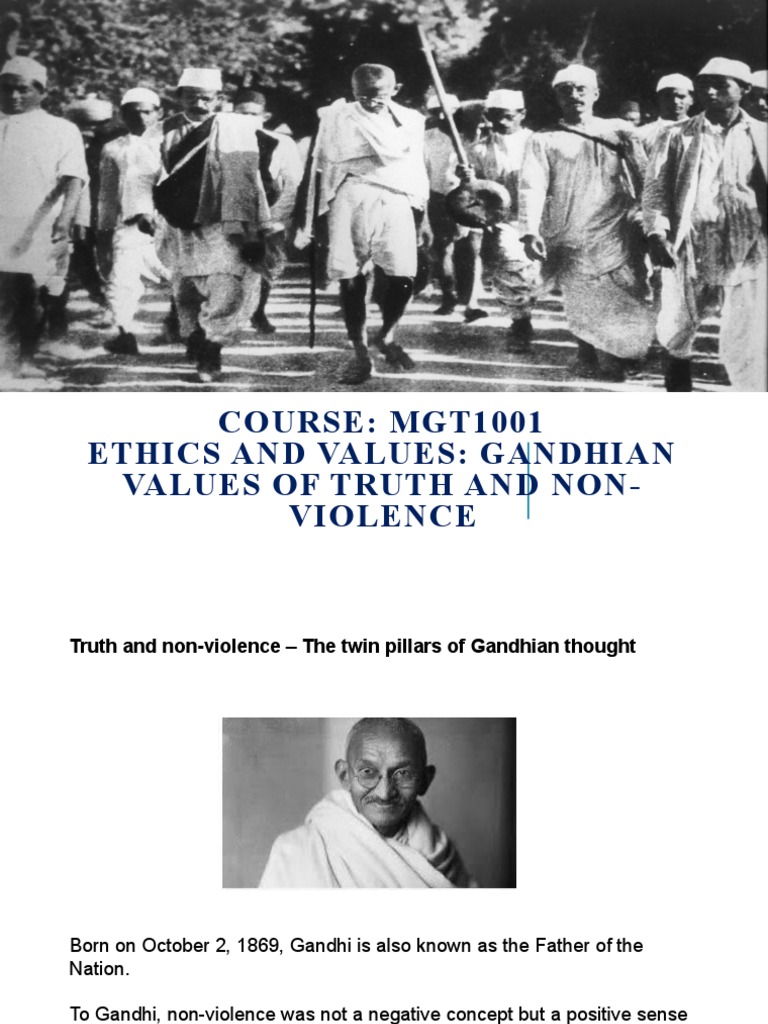 MGT1001 Gandhi Satyagraha | PDF | Nonviolence | Mahatma Gandhi