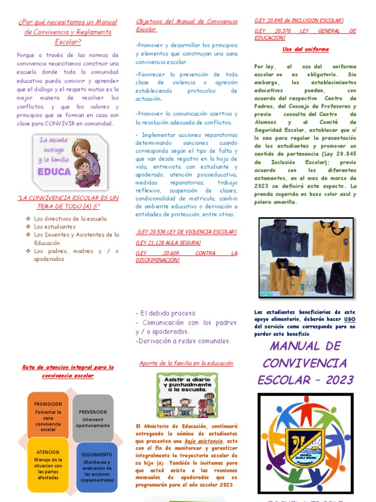 Manual de Convivencia Escolar 2023 | PDF | Inclusión (Educación)