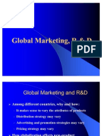 Global Marketing, R&D Strategies
