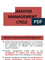 DISASTER MANAGEMENT CYCLE