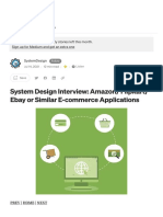 System Design Interview: Amazon/ Flipkart/ Ebay o