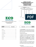Manual Da Caixa Separadora de Água e Óleo Ecosustentável Csao 1500