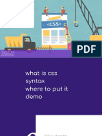 CSS Foundation 1 - Syntax, Placement and Demo