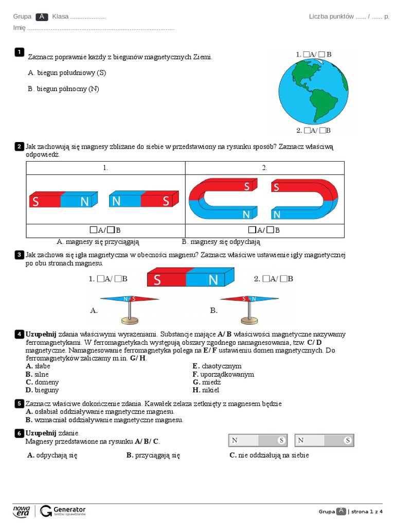 Ferromagnetyk Jest Zbudowany Z Domen Magnetycznych