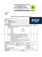 Formulir Deteksi Dini COVID-19 Revisi Wilayah