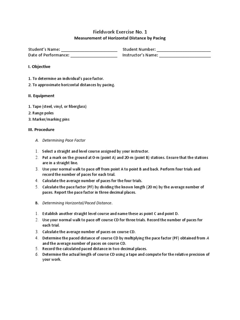 Field Exercise No. 1 | Download Free PDF | Significant Figures ...