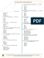 544 - English Level Test Pre Intermediate A2