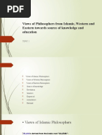 TOPIC 2 - Islamic, Eastern, Western Philosophers