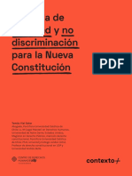 Cláusula de Igualdad y No Discriminación para La Nueva Constitución